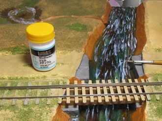 ジェルメディウムで水面を作る